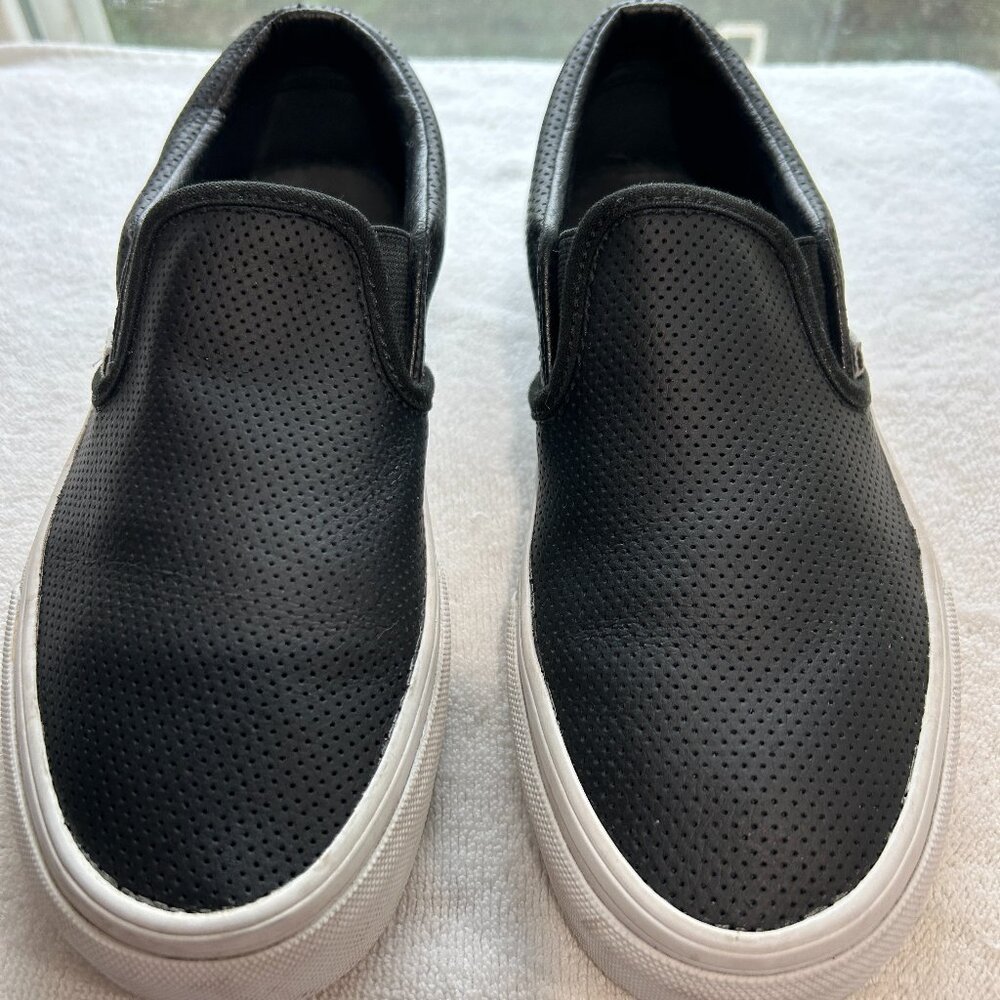 Vans Classic Slip-On Perforated Leather Shoe Black